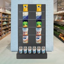 Freestanding Retail Display Rack Shelf Retail Display Shelf Snack Rack 10 Hooks