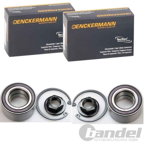 2X Denckermann RADLAGER-SATZ Mit ABS-RING Vorne Passend FüR Ford Fiesta Focus FU-image