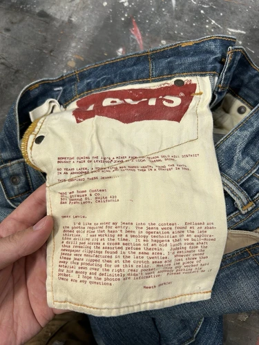 VTG Levis Heath Rackley Buckleback Hesher Jeans 30x30 LVC 1920s Repro Mine image 3
