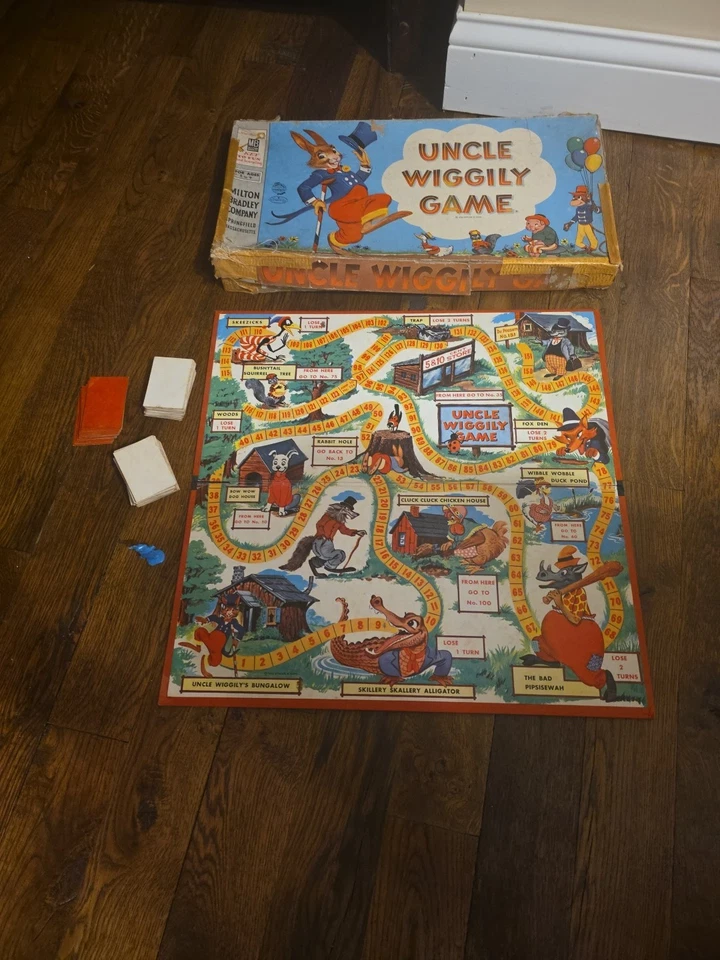 Vintage 1954 Uncle Wiggily Board Game Milton Bradley Missing 3 Tokens - Image 2 of 4