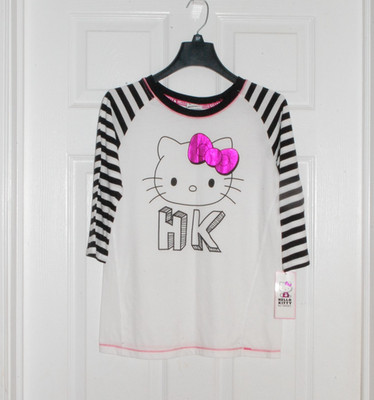 Hello Kitty Top 3/4 Length Sleeves, Size Girls XL