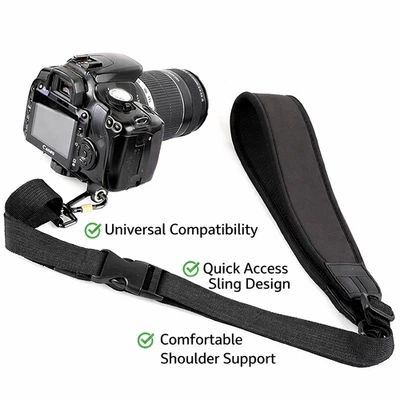 Camera Strap Single Shoulder Neck Sling Belt for SLR DSLR Cameras Adjustable - Image 1 of 4
