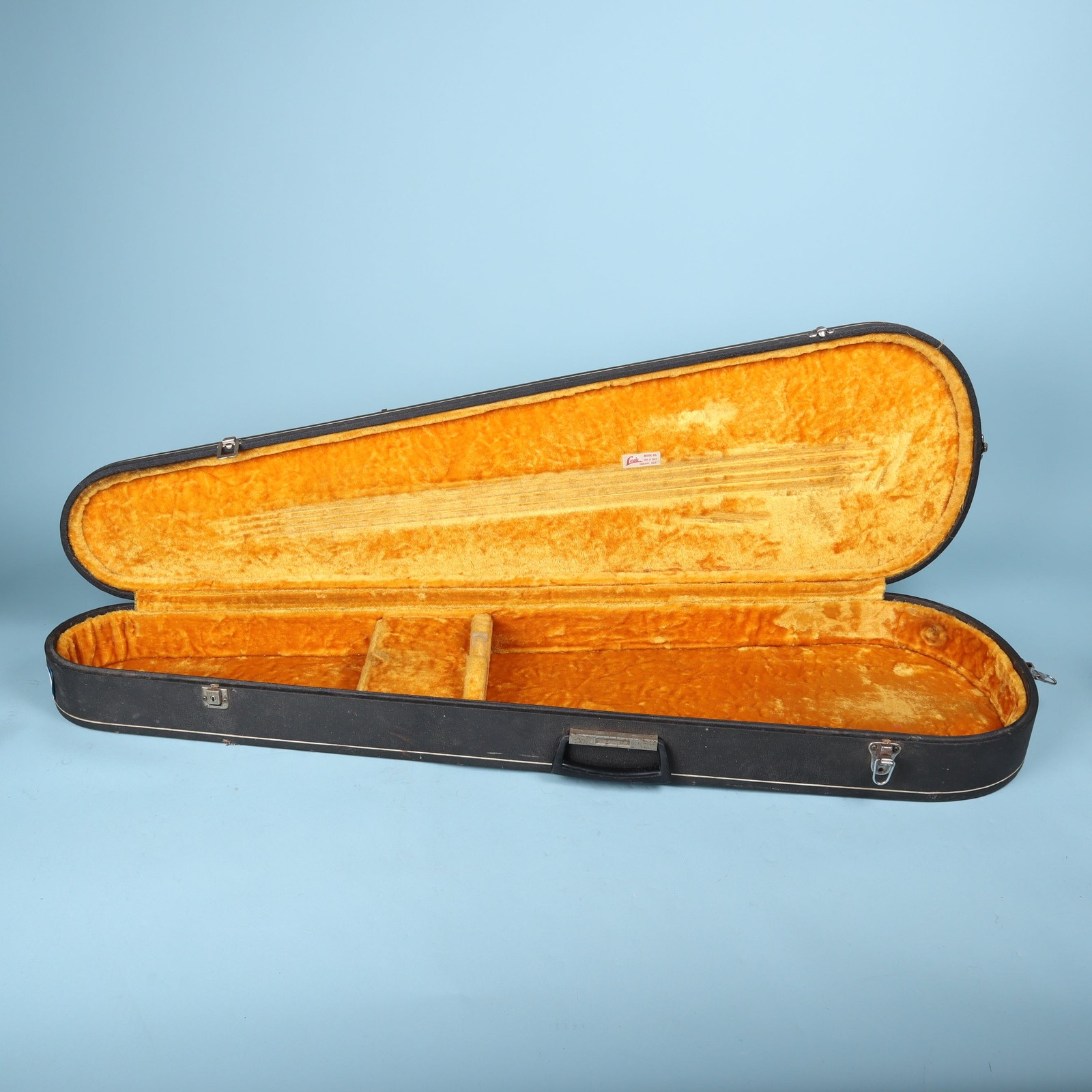 Vintage Vox Teardrop Bass Guitar Violin Case "Leos Music Oakland Ca"