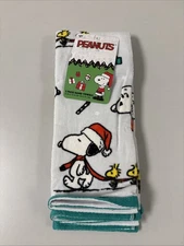 Peanuts Snoopy Woodstock Christmas Kitchen Hand Towels (2 Pack) 15in x 25in NWT