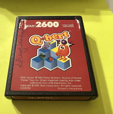 Qbert Atari 2600 1988 Red Label - Cleaned and Tested - Works Great!