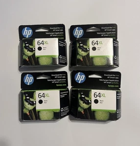 Beaucoup de 4- HP 64XL Cartouche d'encre noire à rendement élevé EXP 3/2026 N9J92AN