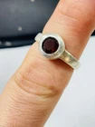 Vintage silver and garnet ring UK size N used