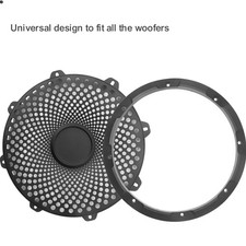 Elegant 8-Inch Black Steel Mesh Subwoofer Grille for High Excursion Protection