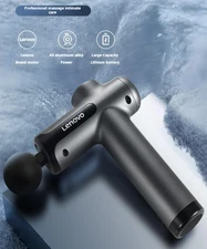 Gray Deep Tissue Massage Gun Muscle Relaxation Percussion Therapy Device LCD