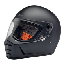 Biltwell Lane Splitter Full Face Moto Moto Moto Motocicleta Moto Casco Plano Negro