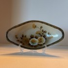 Nippon Hand Painted Floral Bowl Tan Brown 