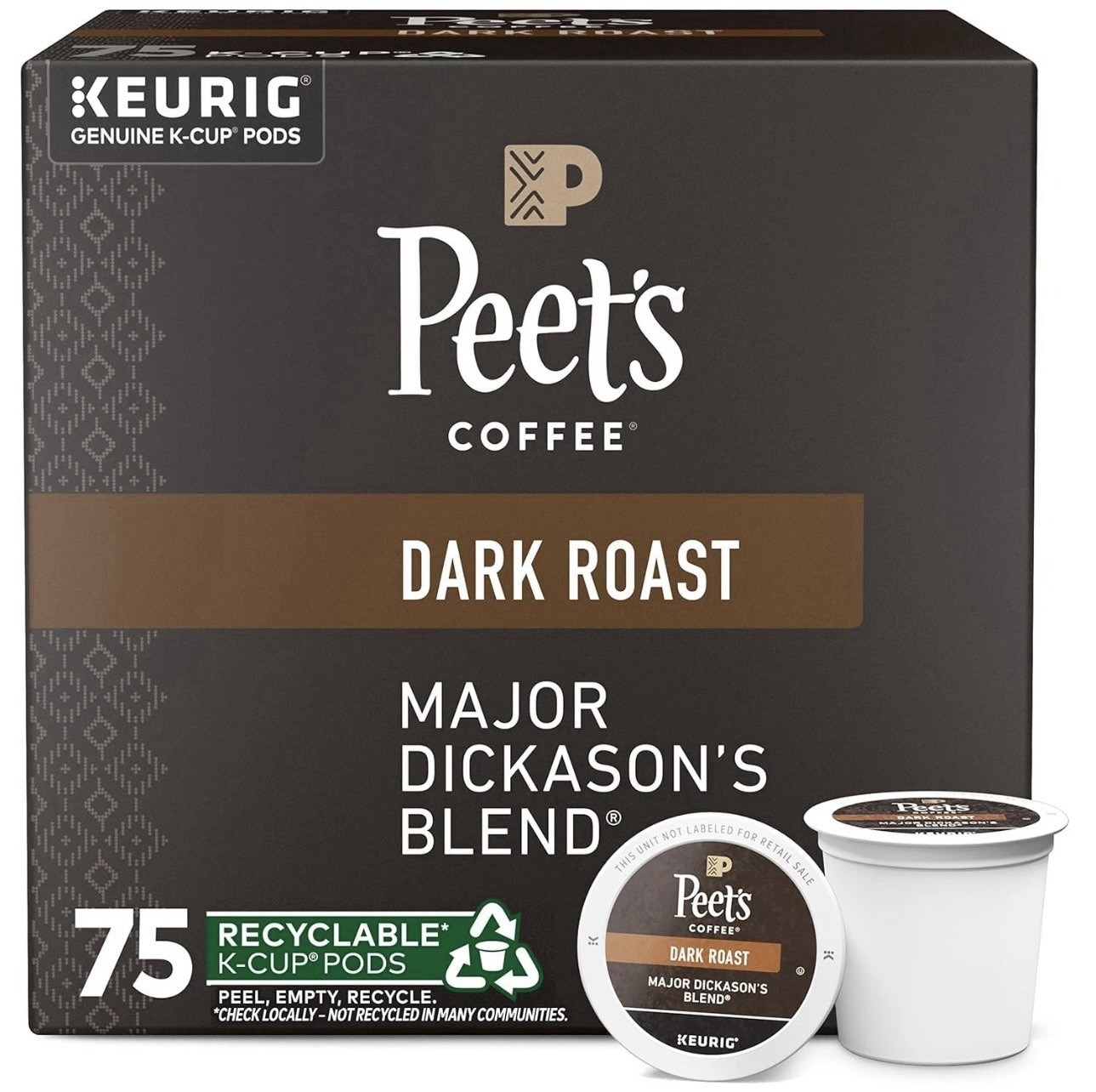 Peet's Coffee, Dark Roast Keurig K-Cup Pods - Major Dickason