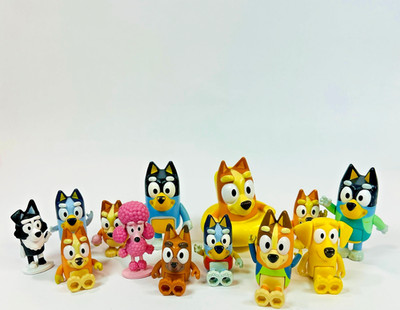 Bluey & Friends Figure Lot 13pc Heeler Family Coco Snickers Lucky Bingo Float