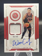Wendell Carter Jr. 2020-21 Panini National Treasures GW Jersey Patch Auto /49