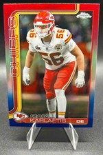 2025 Topps Chrome George Karlaftis #152 Red/White/Blue Refractor Chiefs