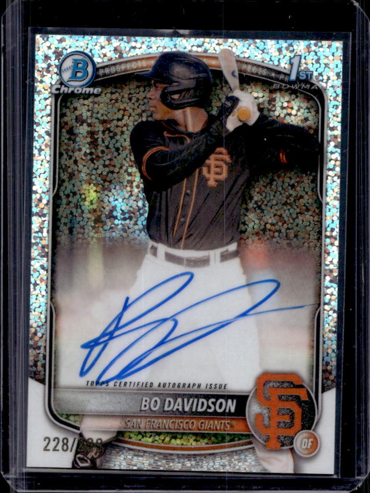 2025 Bowman Chrome Bo Davidson Auto Speckle Refractor 1st #/299 Giants
