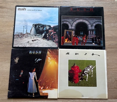 RUSH 4LP Lot A Farewell To Kings, Moving Pictures, Exit Stage Left, Signals POOR