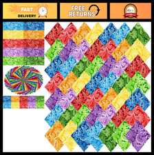 50pcs 10"x10" Multicolor Cotton Fabric Squares for Quilting  Sewing Crafts, Pre
