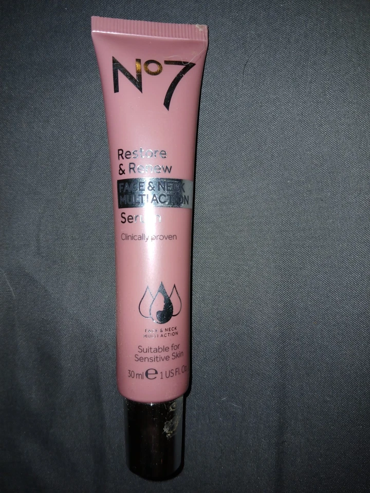 Boots No7 Restore Renew сыворотка для лица и шеи Multi Action 1 жидкая унция 30 мл полный размер - Изображение 3 из 4