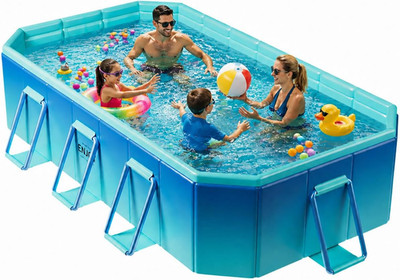 Large Foldable Pool, Non Inflatable Swimming Pool, Foldable Pool for Adults and