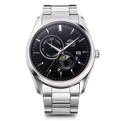 Orient Automatik Uhr RN-AK0302B 36mm schwarzes Zifferblatt Tag Datum Edelstahl