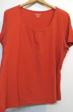 Croft & Barrow Shirt Womens 1X Colorful Short Sleeve Tee Stretch Scoop Neck Top