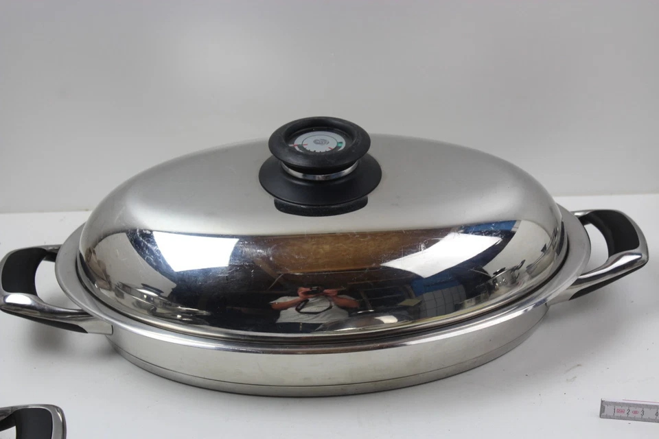 AMC Bräter 3,5 Liter Oval Topf Pfanne Schmortopf 40095 Induction Ø 38cm  #11