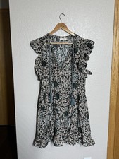 Ulla Johnson Lina Coverup Mini Dress Size XL Floral Boho 