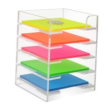 3x3 Inch Acrylic Sticky Note Holder For Desk Colorful Sticky Notes Holder Post