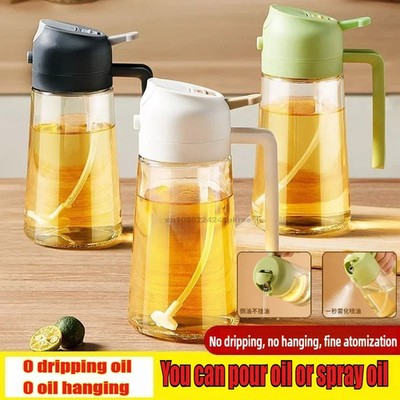 500ml Oil Spray Bottle with Automatic Lid for Cooking Oil Sprayer Kitchen Oil