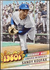 2020 Topps Update - Decades' Best Baseball Sandy Koufax #DB-20 EX