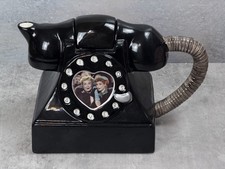 I Love Lucy Friends 4 Ever Ceramic Telephone Phone Black Teapot Handmade HTF