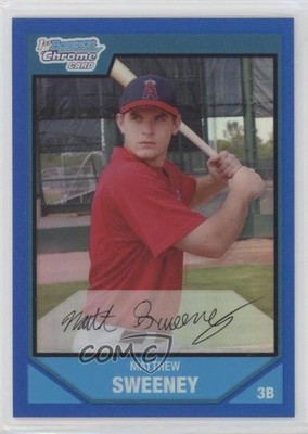 2007 Bowman Chrome Prospects Blue Refractor 54/150 Matthew Sweeney #BC11 4l6