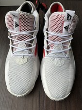 Adidas Time Dame 4th QTR K.O. white/black/red mens size 10.5 UK.  Size 11 US