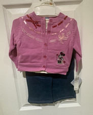 Disney Minnie Mouse Girls 3pc Cardigan Set