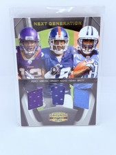 2009 Donruss Gridiron Gear - Next Generation Trios Jerseys Hakeem Nicks,...