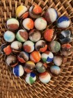 (29) VINTAGE AKRO AGATE CORKSCREWS & PATCHES MARBLES LOT .62" — photo 2