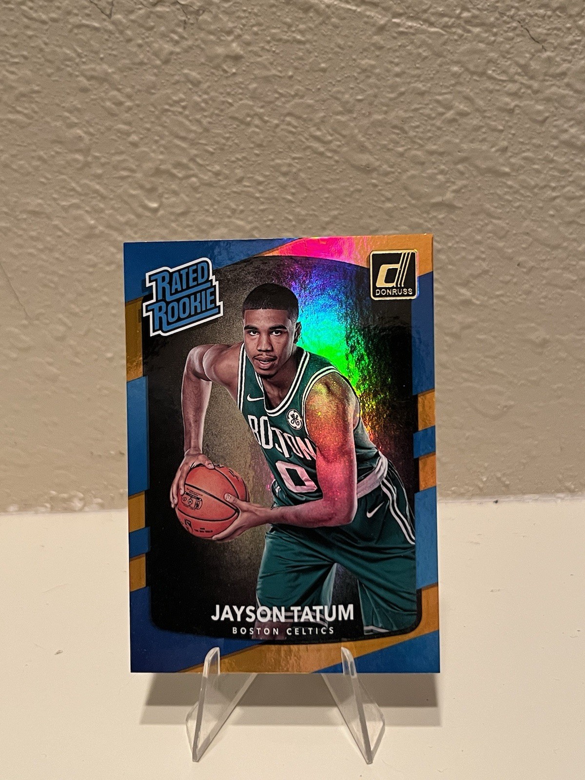 2017-18 Panini Donruss - Rated Rookies Jayson Tatum #198 Holo Orange Laser (RC)
