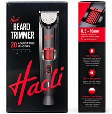 Hacli Beard Trimmer Adjustable 0.5-10mm USB Rechargeable Waterproof Stainless