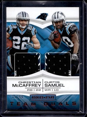 2017 Panini Rookies & Stars Curtis Samuel Christian McCaffrey Duals /99 Panthers