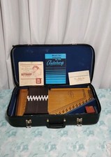 Vtg. Oscar Schmidt Autoharp with Case, Music, VERY NICE FOR ITS VINTAGE STATE