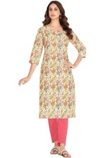 New Kurti Dress Top Indian Women tunic Kurta Dress Printed Cotton Latest Design