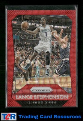 2015-16 Panini Prizm #82 Lance Stephenson Ruby Wave Prizms #/350