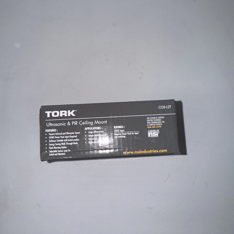 TORK COS-L2T Occupancy Sensor Ultrasonic & PIR Ceiling Mount - Image 4 of 4