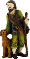 Krippenfiguren Set Hauswirt Mit Hund, Handbemalt, 11 Cm Polyresin