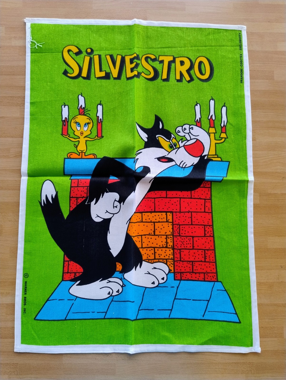 Canovaccio Strofinaccio tovaglietta Warner Bros 68x48 cm Nuovo Sylvester Tweety
