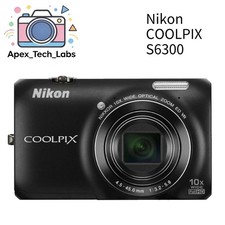 Nikon COOLPIX S6300 Digital Camera 16.0MP 10X Optical Zoom Black Built-in Flash