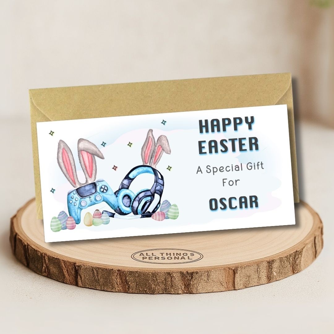 Personalised Easter Money Wallet with Envelope Voucher Cash Gift Card Holder
