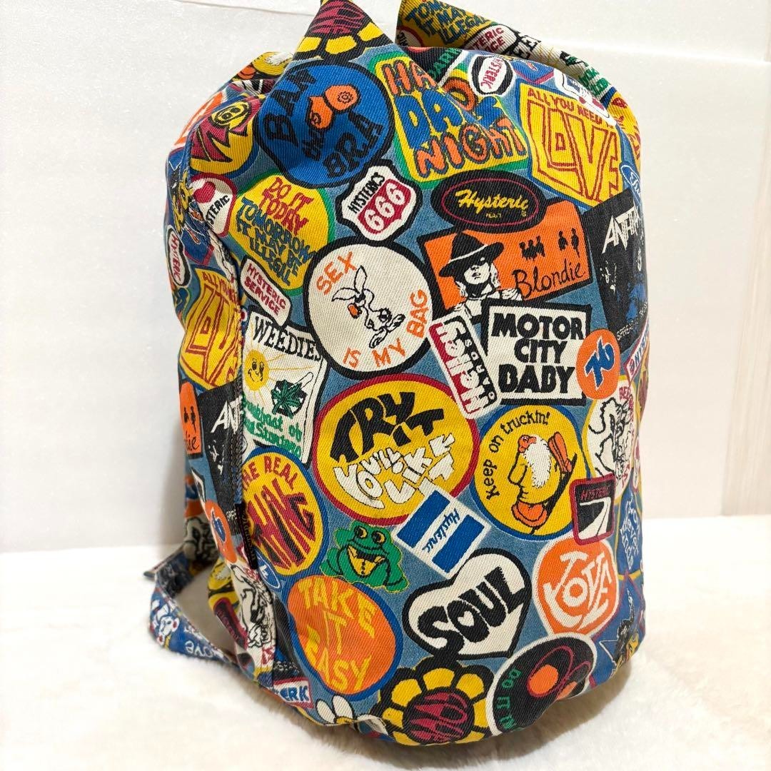Hysteric Glamour Patchwork Logo Drawstring Backpa… - image 2