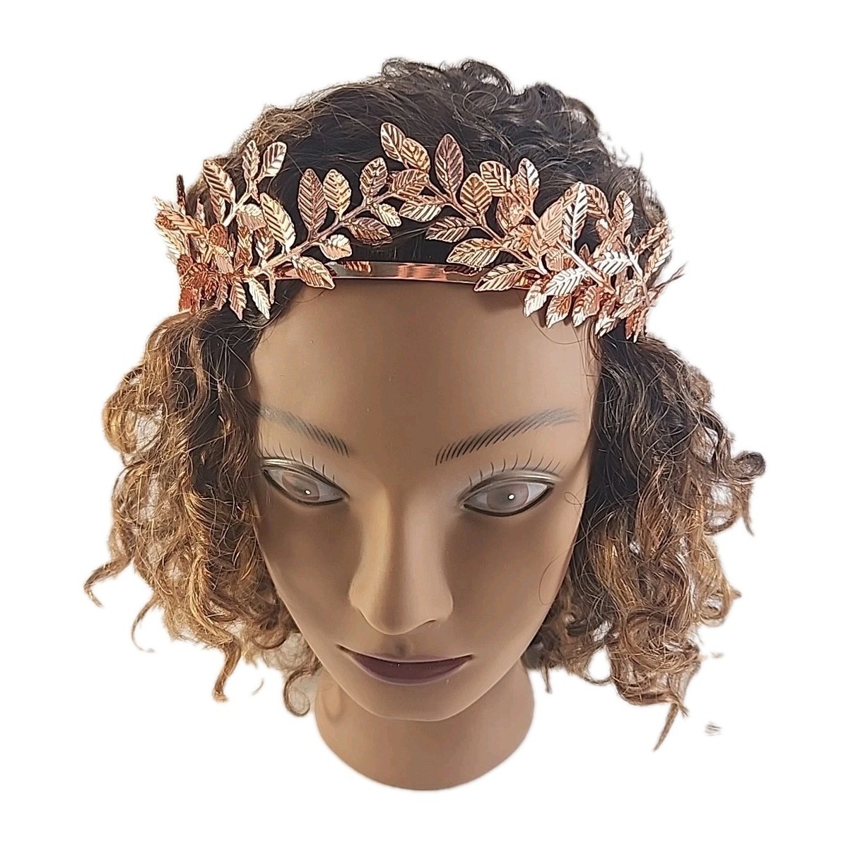 Rose Gold Shiny Laurel Leaf Crown Leaves Headband Hairband 